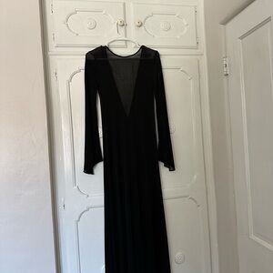 Zara Sheer Black Long Sleeve Dress